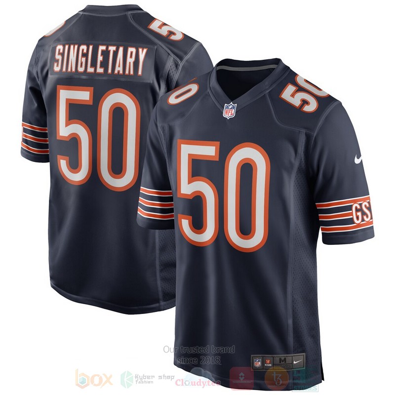 Chicago Bears Mike Singletary Navy Football Jersey