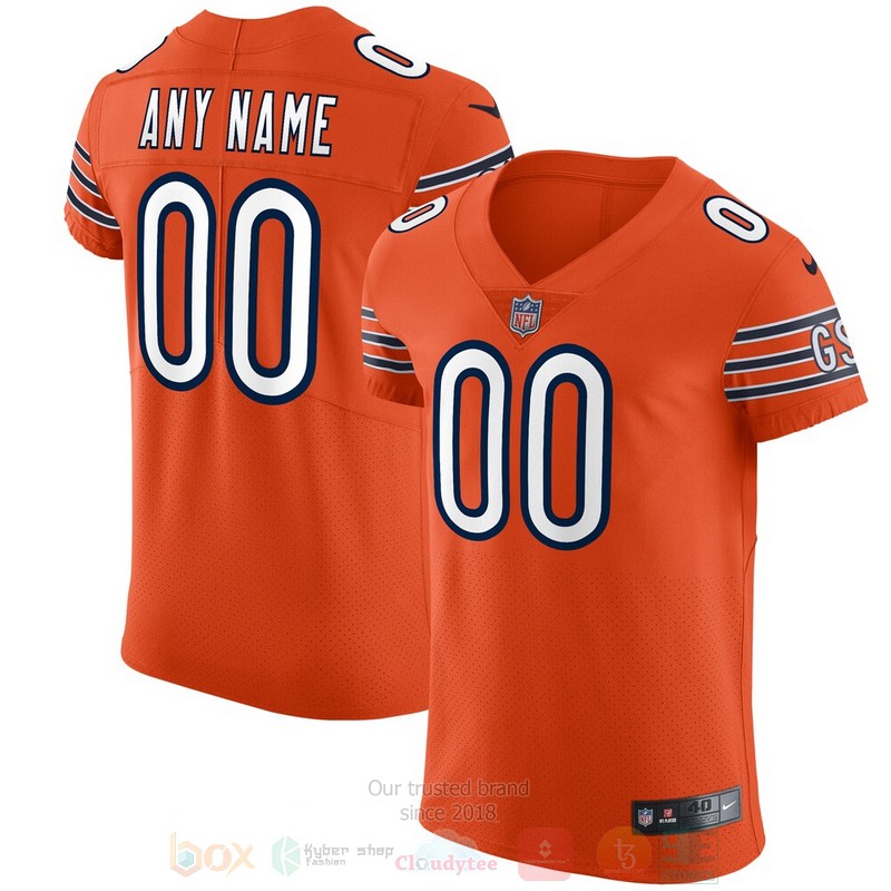 Chicago Bears Orange Vapor Elite Personalized Football Jersey
