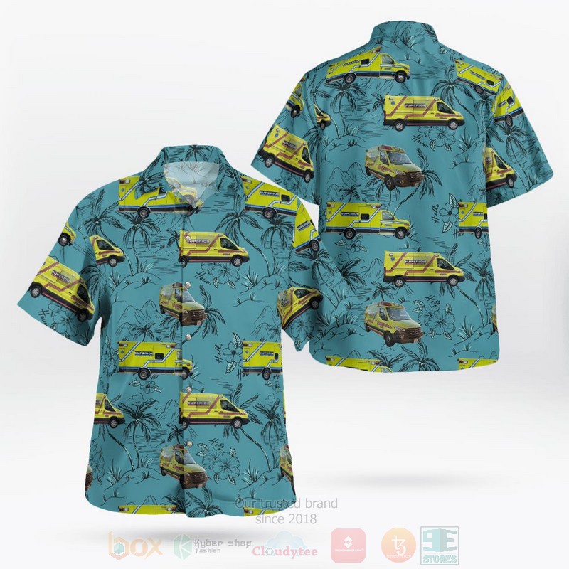 Chicago llinois Superior Ambulance Hawaiian Shirt