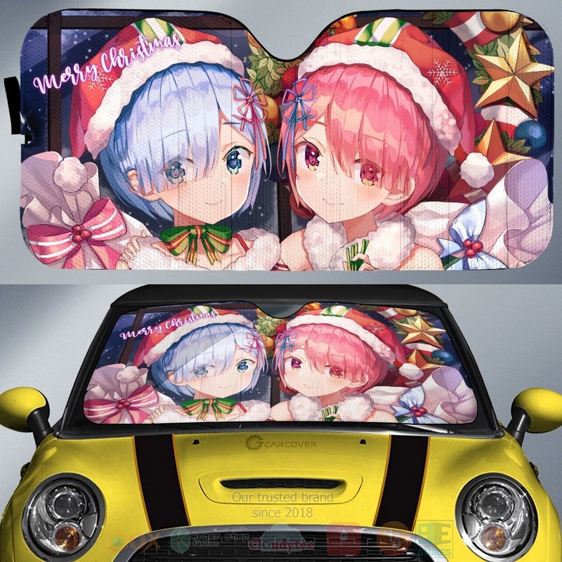 Christmas Re Zero Anime Car Sunshade