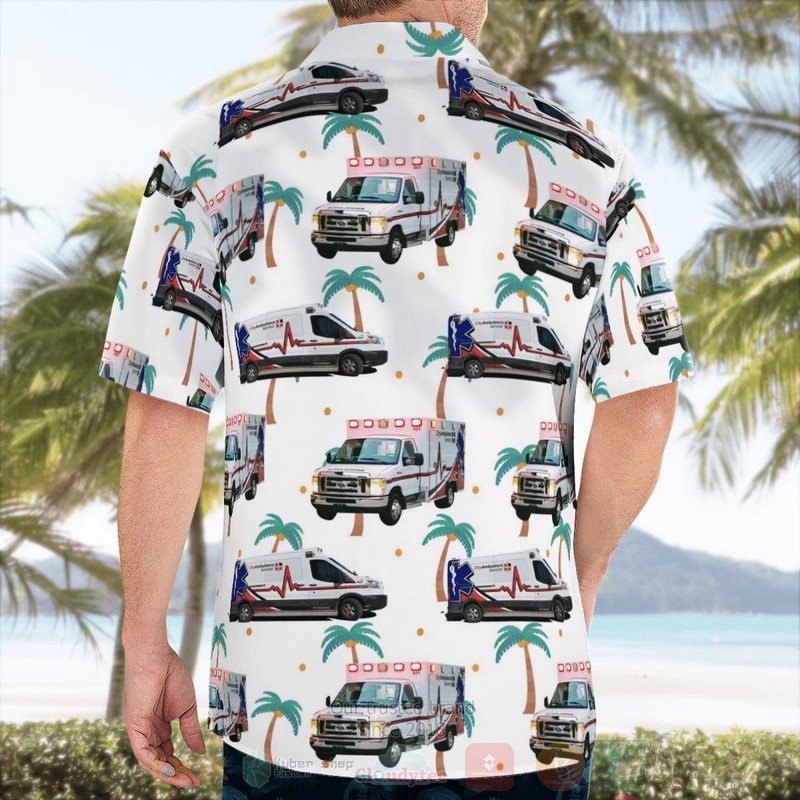City Ambulance Service Texas Fleet Hawaiian Shirt 1 2 3