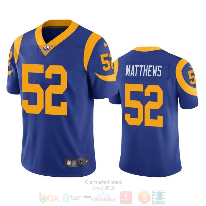 Clay Matthews Los Angeles Rams Blue Football Jersey