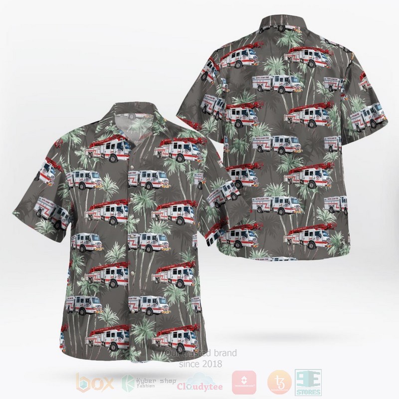 Commerce City Colorado South Adams County Fire Department Station 22 Rose Hill Hawaiian Shirt