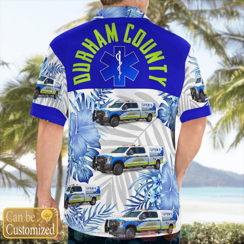 Custom Name Durham County Emergency Medical Services Durham North Carolina Hawaiian Shirt 1 2 3