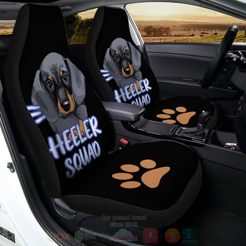 Cute Dog Dachshund Car Seat Cover 1
