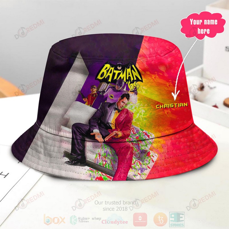 DC Comics Batman 66 Movies Custom Name Bucket Hat