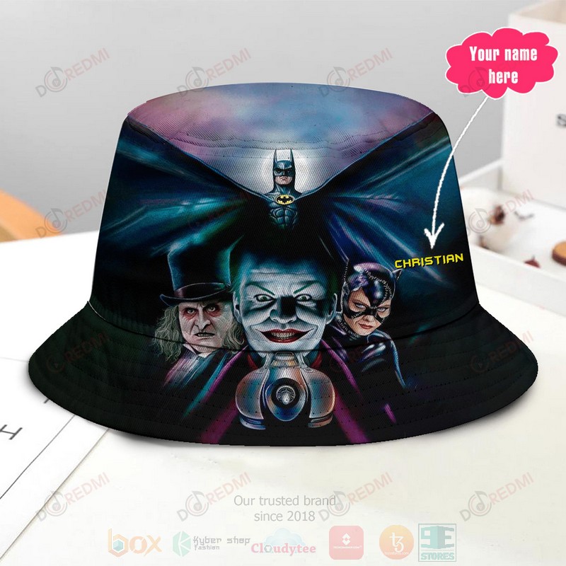 DC Comics Batman and Villain Custom Name Bucket Hat