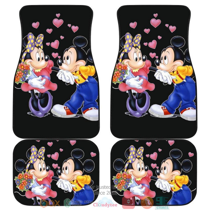 Disney Cartoon Mickey And Minnie Mouse Car Floor Mats