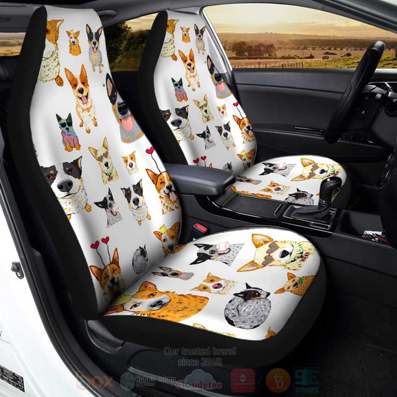 Dog Cattle Dog Car Seat Cover 1