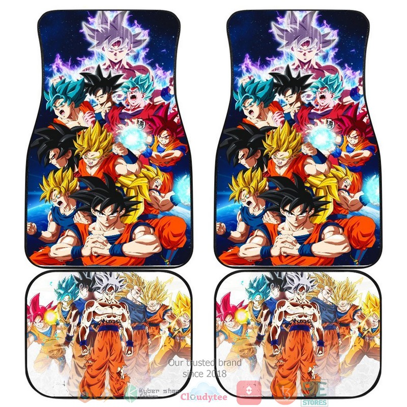 Dragon Ball Goku All Transformations Dragon Ball Car Floor Mats