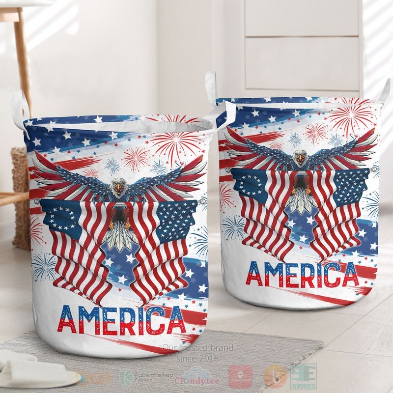 Eagle America Independence Day Laundry Basket