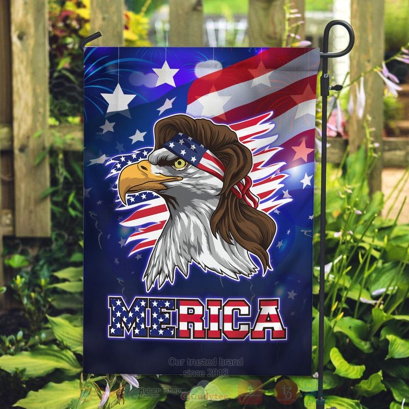 Eagle Merica Independence Day Flag