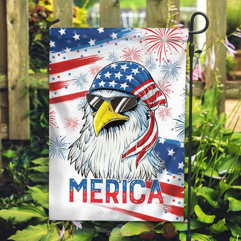 Eagle Merica US Independence Day Firework Flag