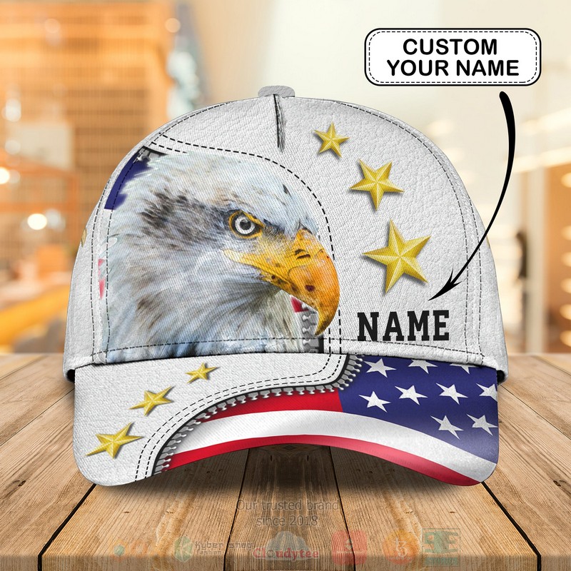 Eagle The Legend White Custom Name Cap