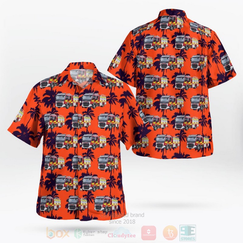 East Sussex Fire Rescue Service ESFRS Hawaiian Shirt
