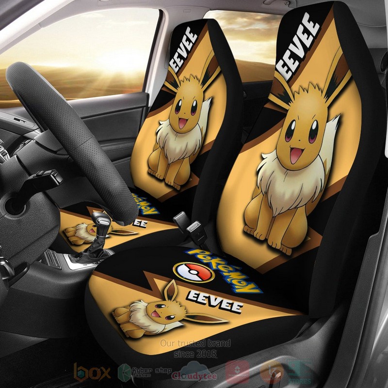 Eevee Anime Pokemon Car Seat Cover