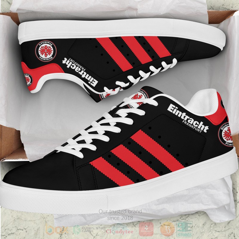 Eintracht Frankfurt Red Black Stan Smith Low Top Shoes 1 2