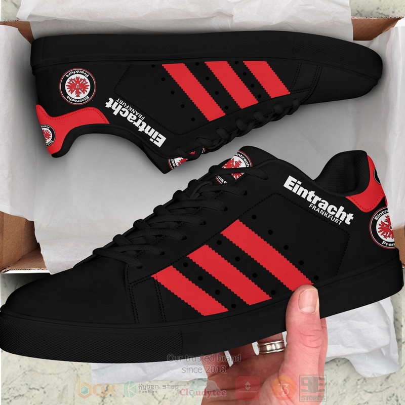 Eintracht Frankfurt Red Black Stan Smith Low Top Shoes 1 2 3