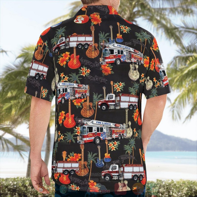 Evart Area Fire Department Hawaiian Shirt 1 2 3