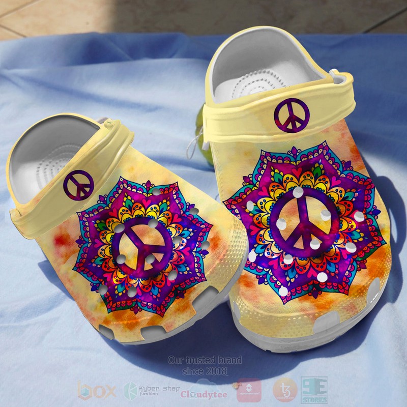 Flower Peace Mandala Crocband Crocs Clog Shoes