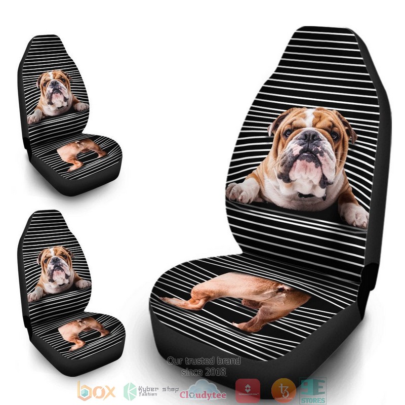 Funny Bulldog Bulldog Car Seat Covers