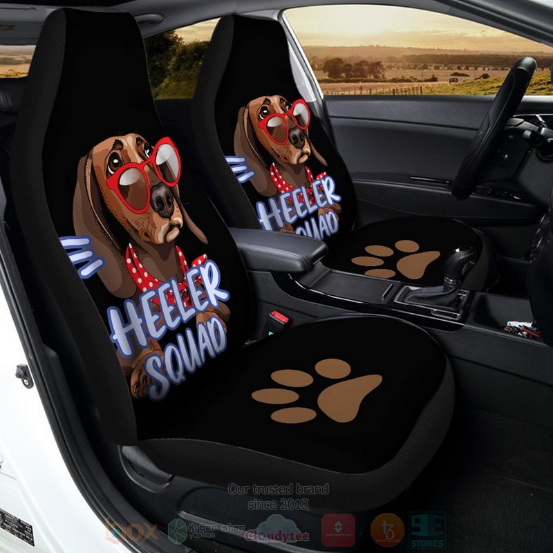 Funny Dog Dachshund With Sunglasses Car Seat Cover 1