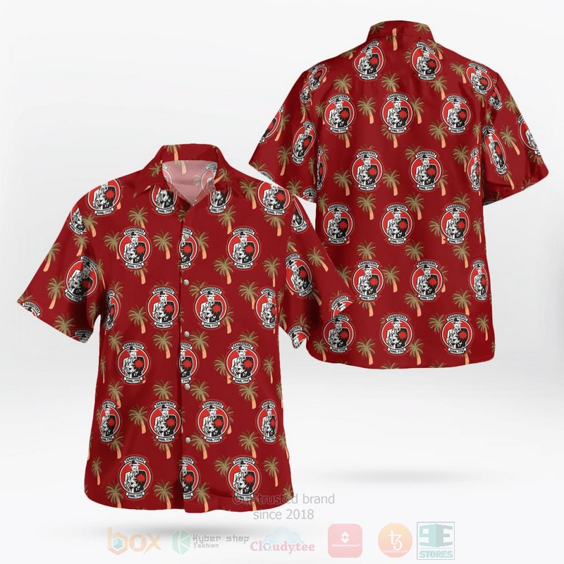 Gangsters HML 776 Red Hawaiian Shirt