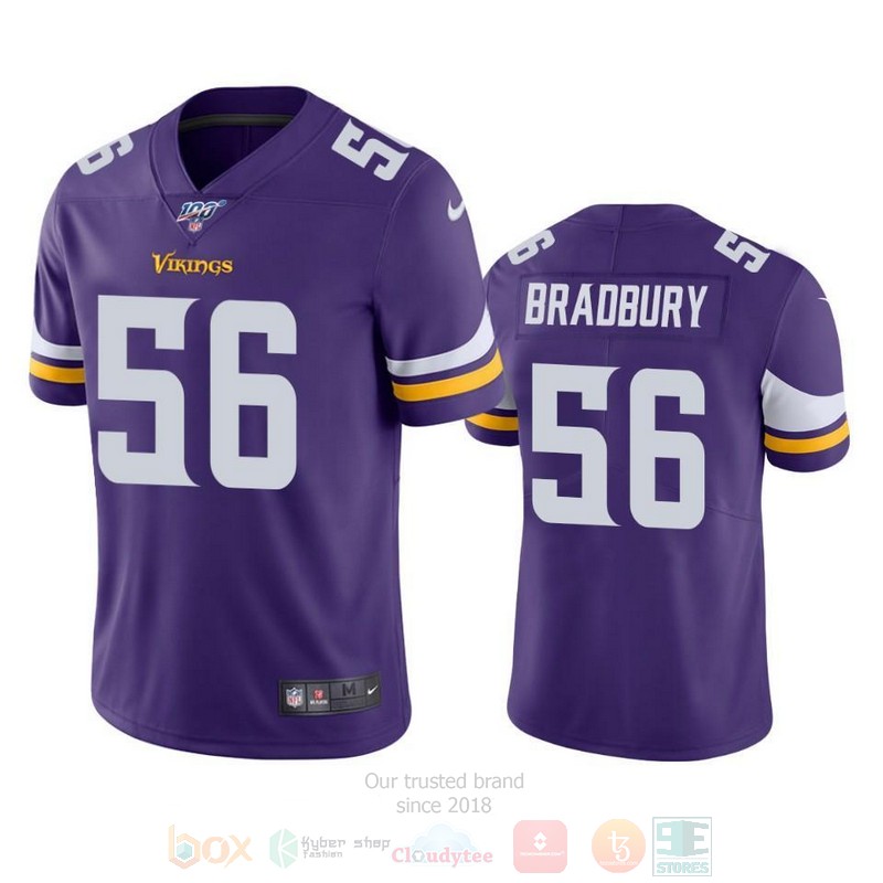 Garrett Bradbury Minnesota Vikings Purple Football Jersey