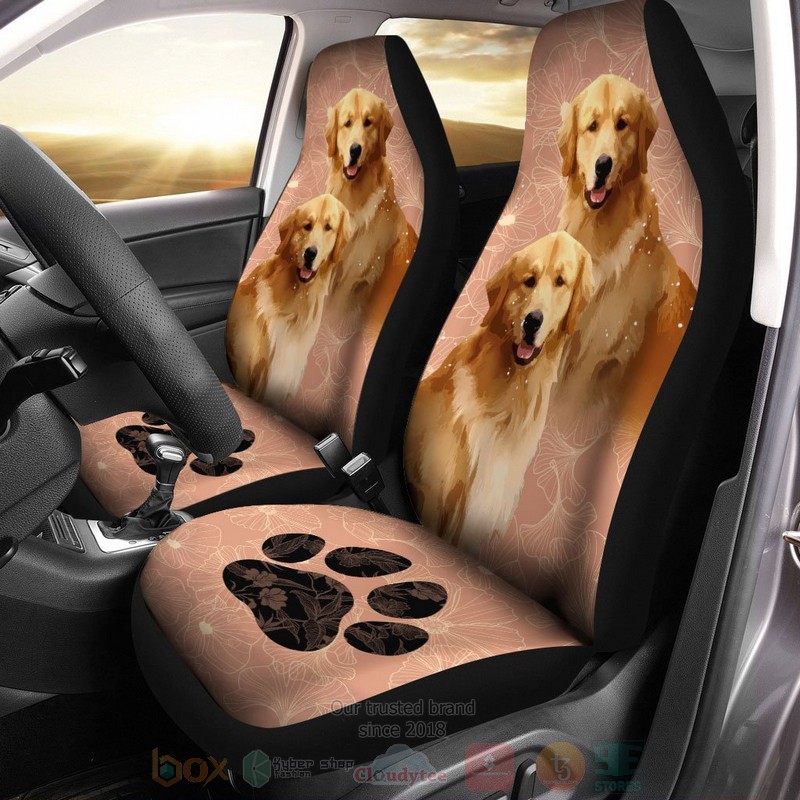 Golden Retriever Dog Car Seat Cover