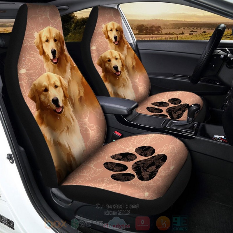 Golden Retriever Dog Car Seat Cover 1