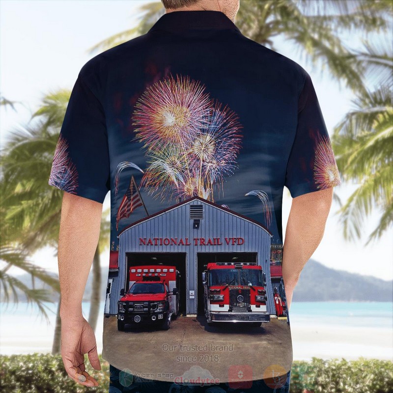 Gratiot Ohio National Trail Fire Department 4th of July Hawaiian Shirt 1 2 3