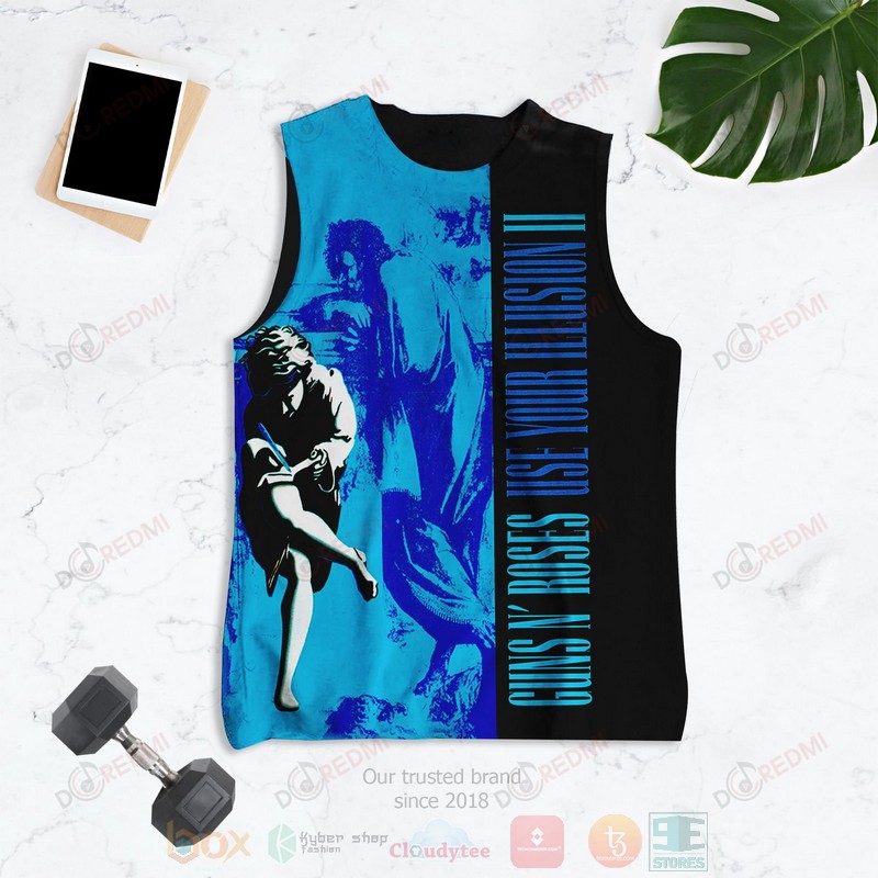 NEW Guns N' Roses Use Your Illusion II Album 3D Tank Top1