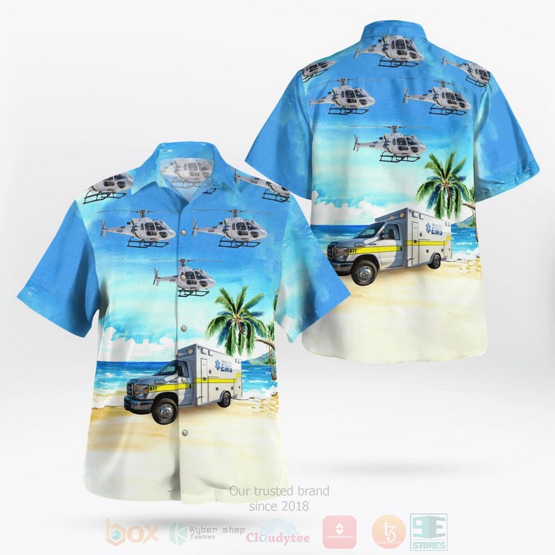 Hidalgo County EMS Texas Fleet Hawaiian Shirt