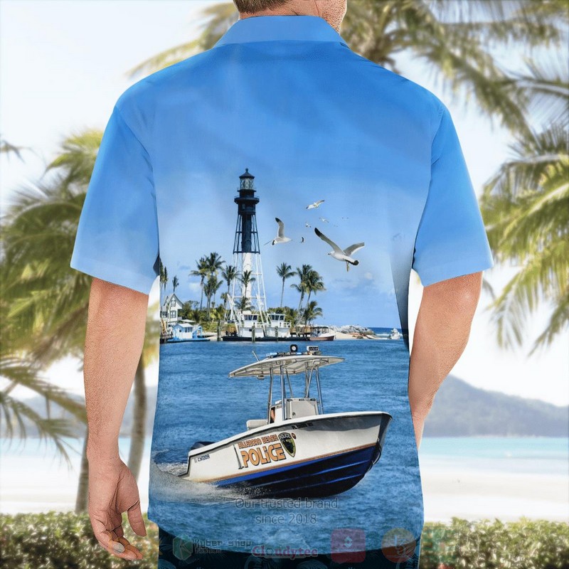Hillsboro Beach Florida Hillsboro Beach Police Department Boat Hawaiian Shirt 1 2 3