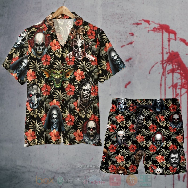 Horror Movie Film Halloween Hawaiian Shirt Short 1