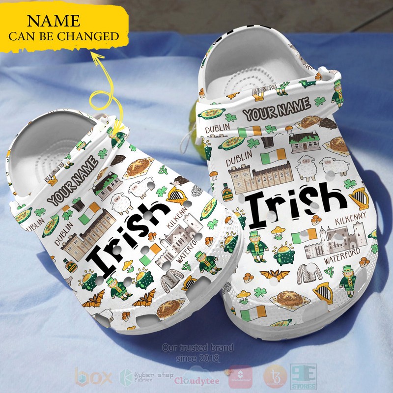 Irish Custom Name Crocband Crocs Clog Shoes