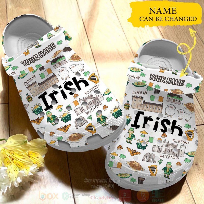 Irish Custom Name Crocband Crocs Clog Shoes 1