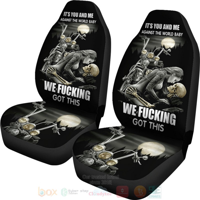 Its You And Me Against the World the World Baby Car Seat Cover 1