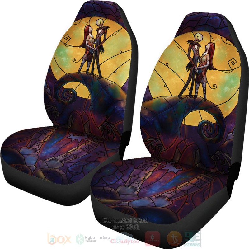 Jack And Sally Car Seat Cover 1