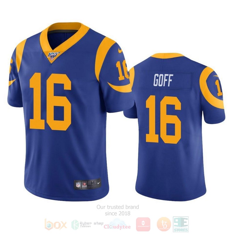 Jared Goff Los Angeles Rams Blue Football Jersey