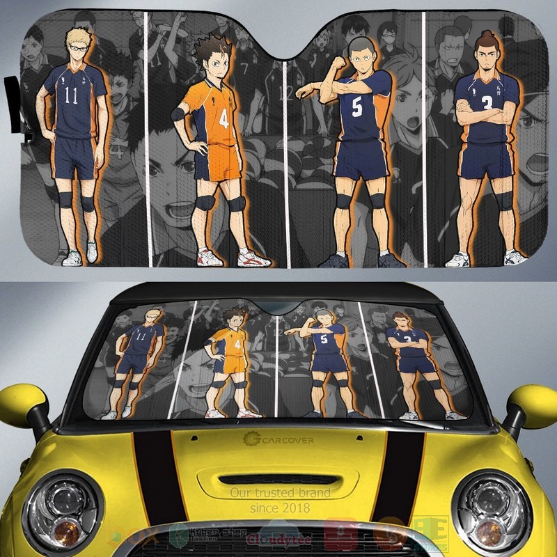 Karasuno Haikyuu Anime Car Sunshade