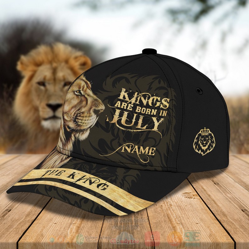 Kings Are Born In July Custom Name Cap 1 2