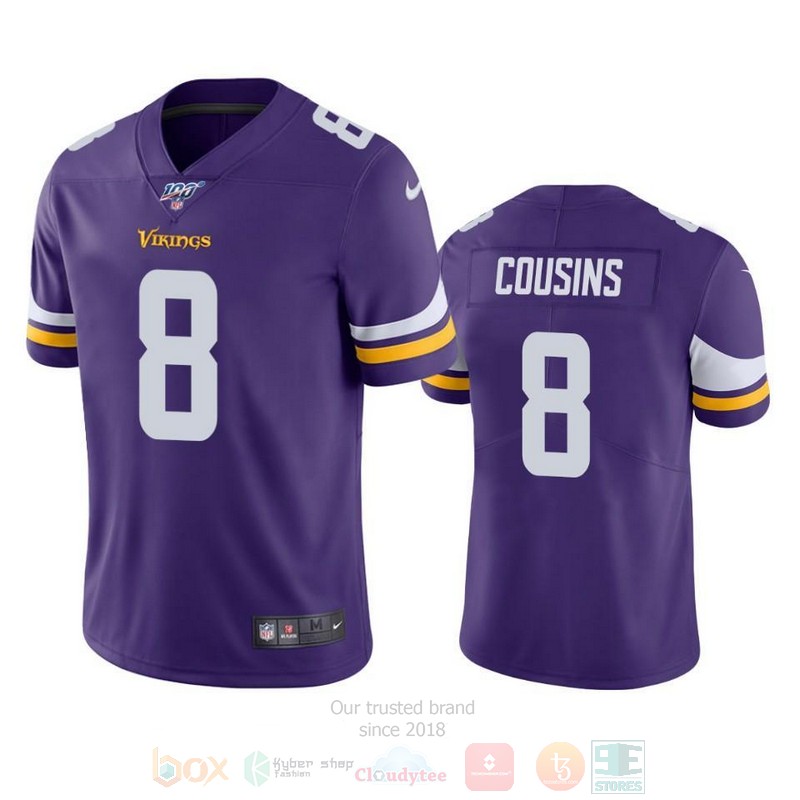 Kirk Cousins Minnesota Vikings Purple Football Jersey