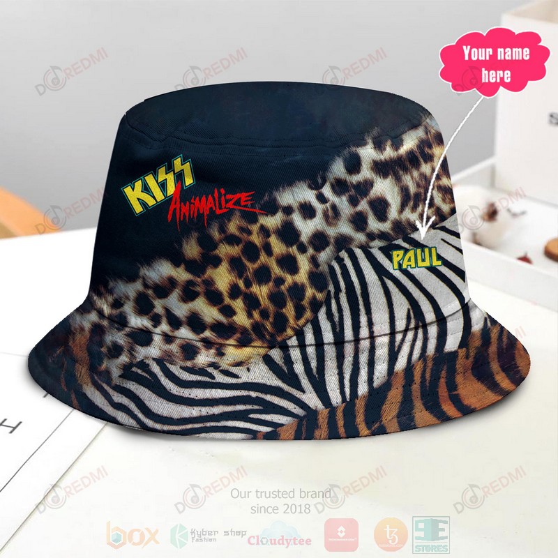Kiss Animalize Custom Name Bucket Hat