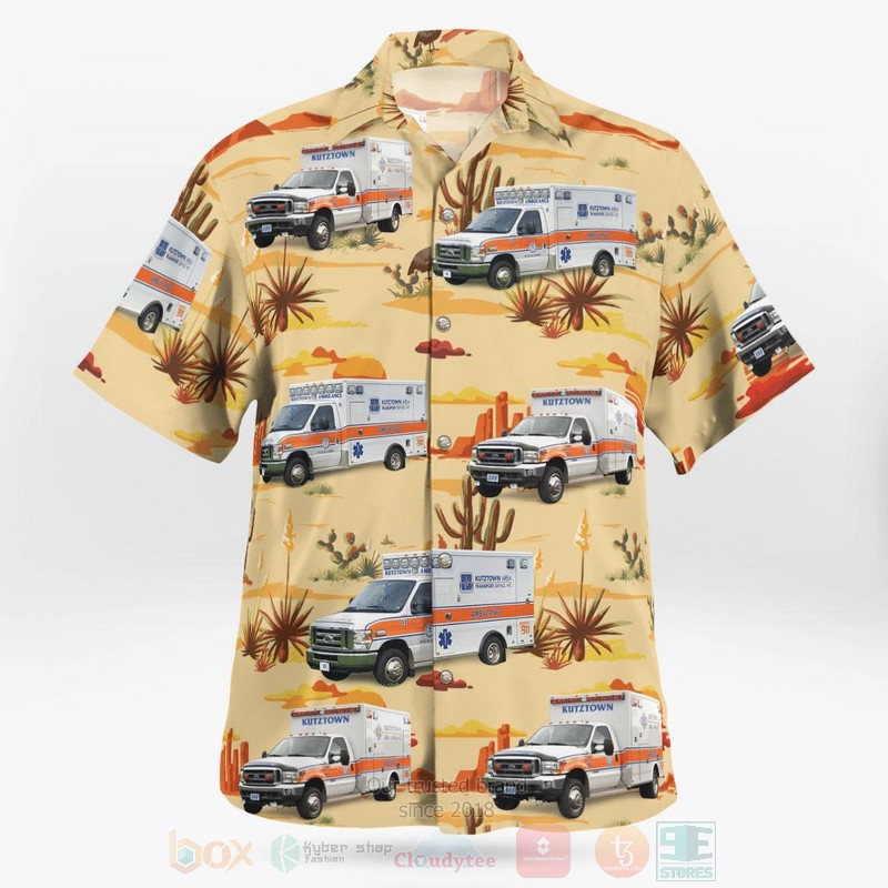 Kutztown Ambulance Kutztown Pennsylvania Hawaiian Shirt 1