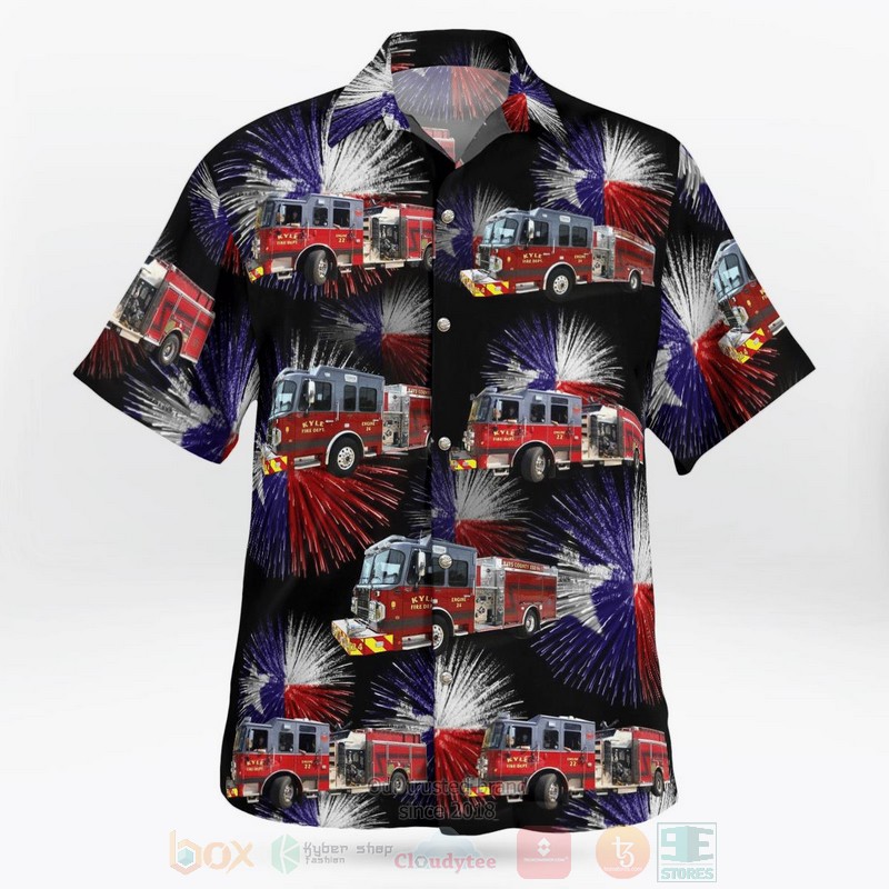 Kyle TX Fire Department 4th of July Hawaiian Shirt 1
