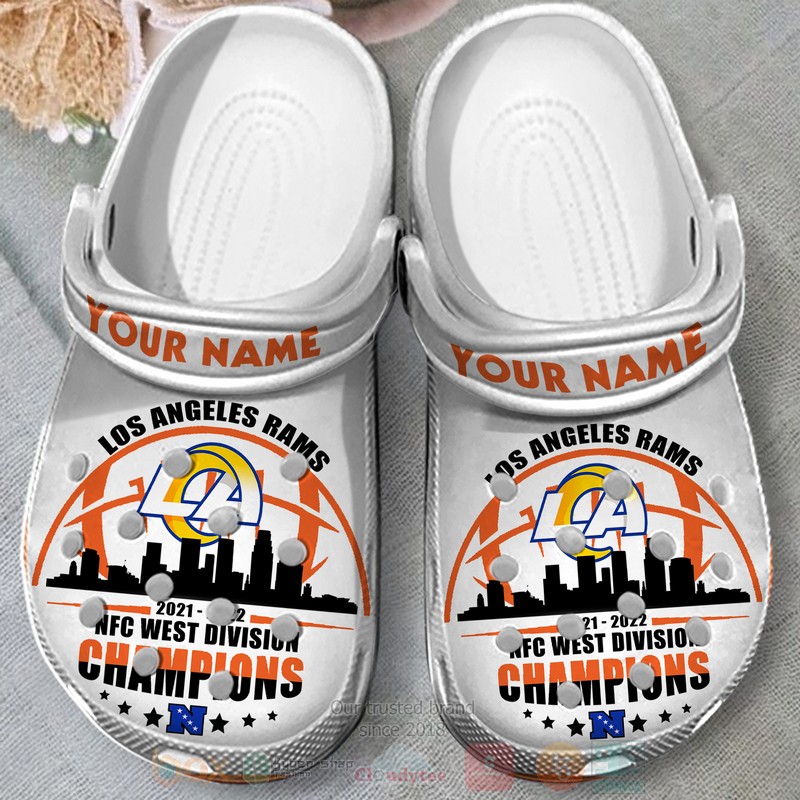 LA Rams Wins Custom Name Crocband Crocs Clog Shoes 1