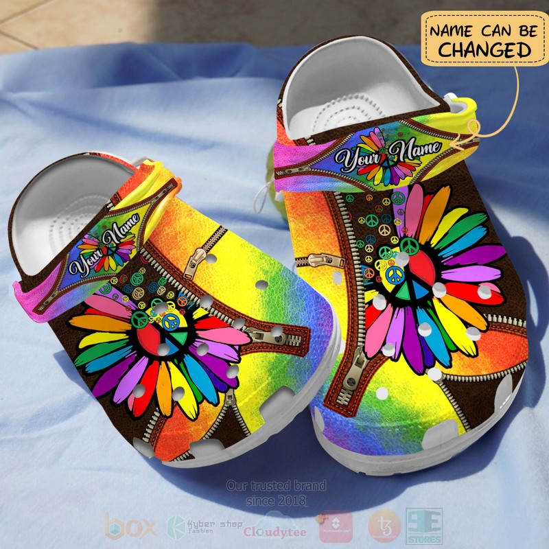LGBT Hippie Soul Custom Name Crocband Crocs Clog Shoes