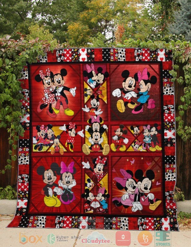 Mickey Mouse and Minnie Mouse Quilt