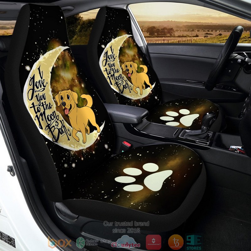 Labrador Retriever I Love You To The Moon and Back Car Seat Covers 1